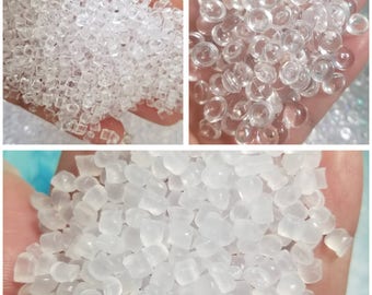 fishbowl, slushie, sugar crunchy slime beads, acrylic beads, diy craft slime crunchy beads, flat back acrylic mini disc