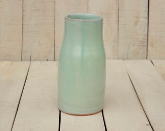 Ceramic vase, medium size vase, modern style, Flower Vase, Pottery Vase, Green vase, Ceramic Flower Pot, Modern Vase Flower