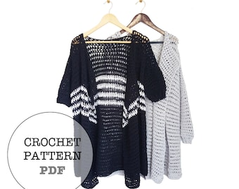 Crochet Pattern / WOC Mila Cardigan Crochet Pattern/ whiteowlcrochetco Mila Cardigan Crochet Pattern / Crochet Cardigan Pattern
