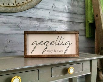 Gezellig Cozy and Warm - Dutch Wooden Sign, Painted, home and living, living room decor, Dutch word, Dutch phrase, Netherlands, opa oma,Bepp