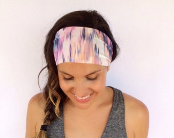 Yoga Headband - Workout Headband - Fitness Headband - Running Headband - Margeaux Print - Boho Wide Headband