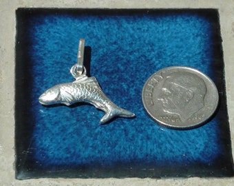 mid 70's silver fish pendant