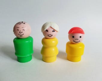 Vintage Fisher Price Little People Family of Three