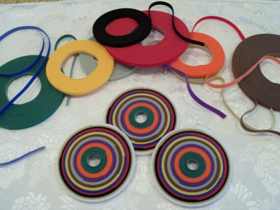 EXTRA THIN Genuine VELCRO® Brand Hook and Loop / 11 Yard Rainbow Pack Ultra-Thin, Low Profile Doll Clothes Hook and Loop