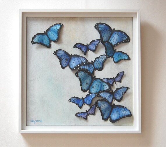 3D Butterflies Painting Wall Art Blue Abstract 3D Butterflies Painting Wall Art Blue Abstract