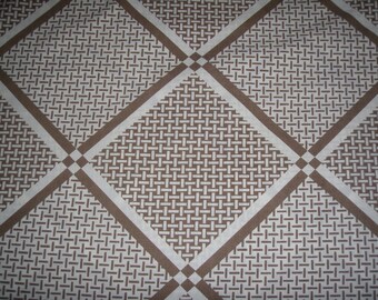 Brown Geometric TWIN FLAT Sheet - Reclaimed Bed Linens