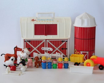 Fisher Price Little People, #2501 Little People FARM, 1986-1990, BARN