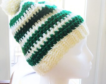 Children's Slouchy Striped Beanie