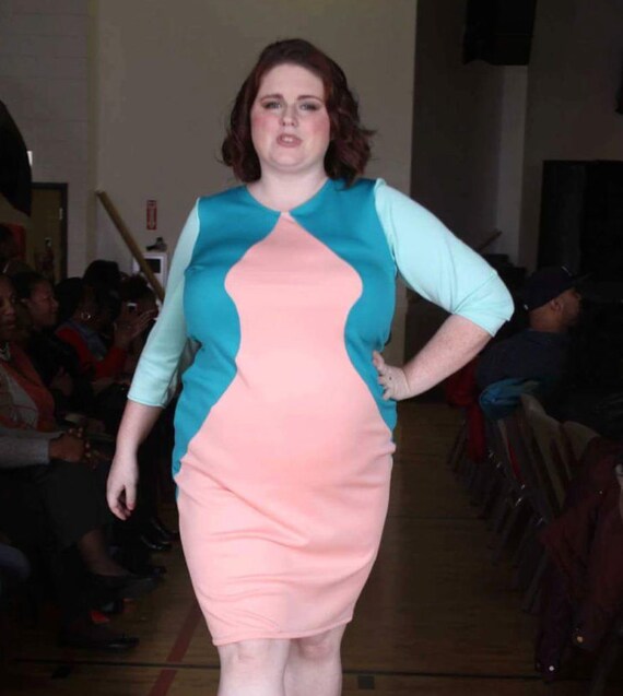 Arrow Dress 3/4 sleeves- Curvy/ Plus Size