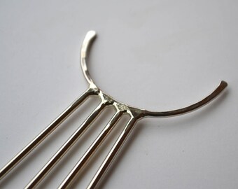 Metal Crescent Hair Stick, Hair Fork, Hair Holder, Hair Pin