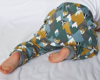 Fox Leggings | Woodland Leggings | Organic Leggings | Stag Leggings | Fox Harems | Baby Leggings | Toddler Leggings | New Baby Gift | Fox