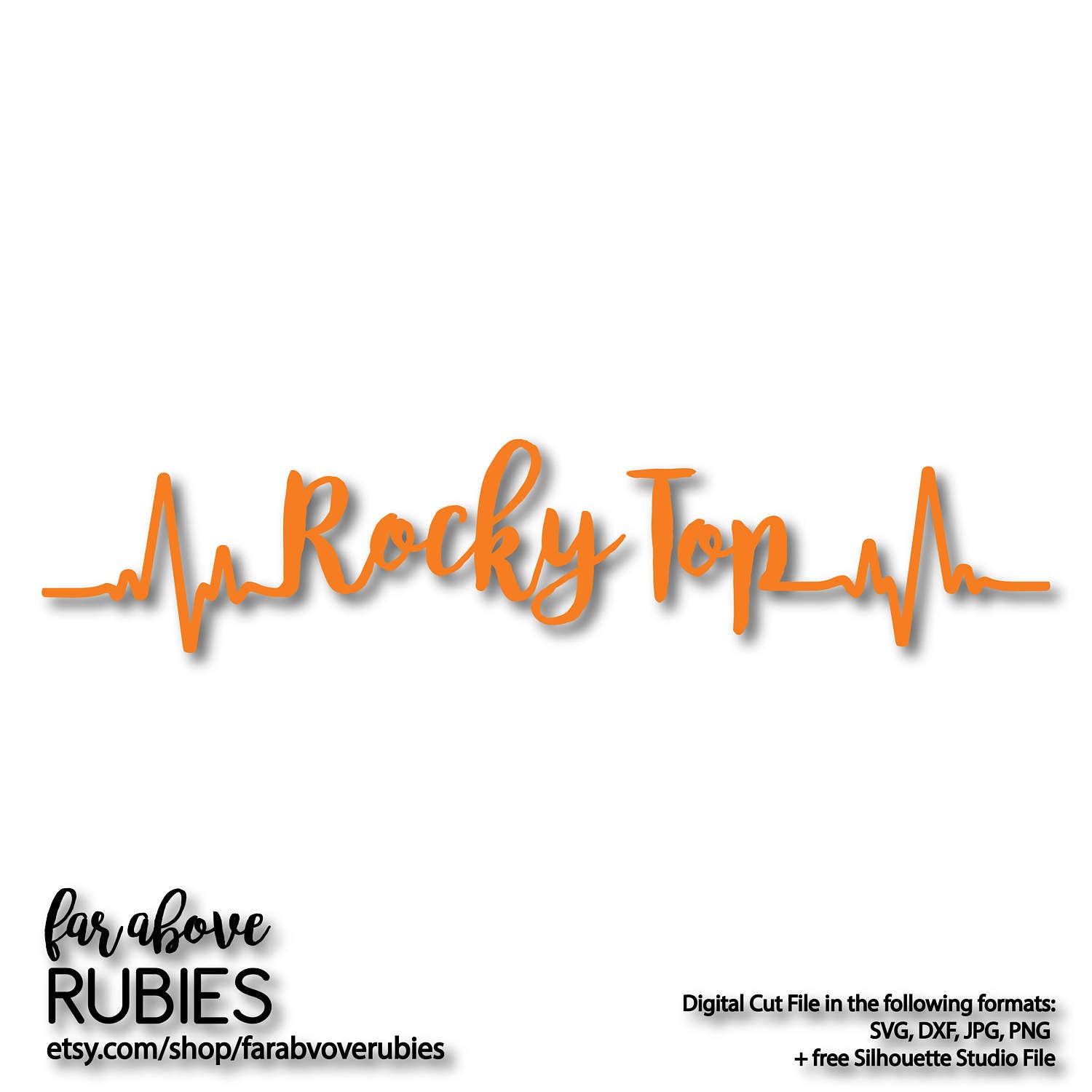 Download Rocky Top Tn Tennessee Heartbeat EKG SVG EPS dxf png jpg