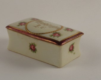 Porcelain Floral Trinket Box