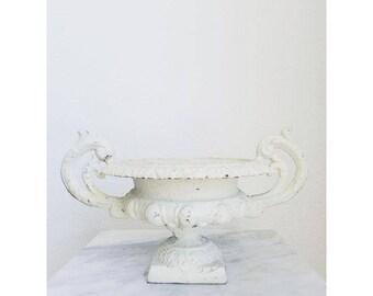 Antique French Cast Iron Urn for the Garden or French Chic Home