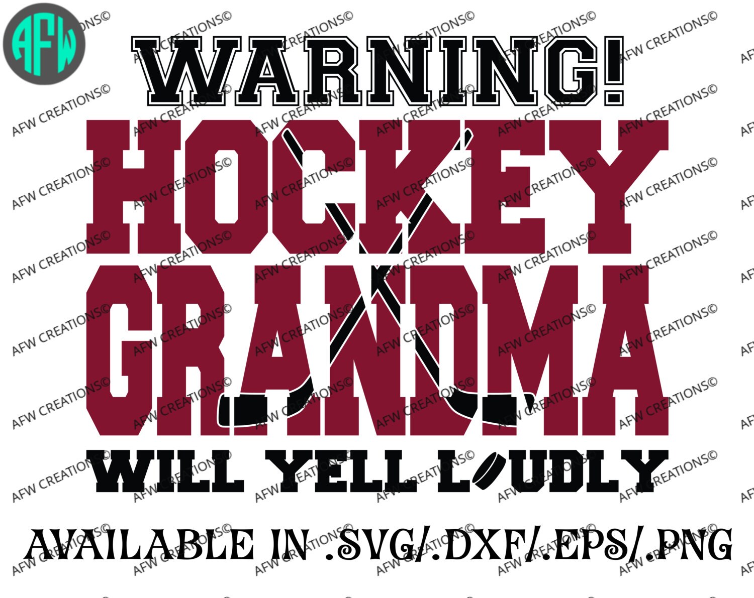 Download Digital Cut File, Hockey Grandma, Sports Grandma, SVG, DXF ...