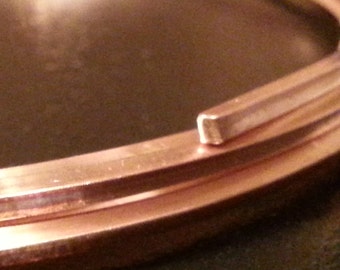 14 gauge Square Copper Wire for jewelry crafts Dead Soft pure copper wire - 5 feet