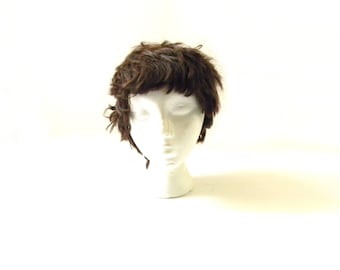 Vintage Women's Short Brown Wig