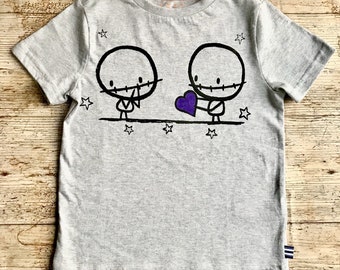 3 yrs Zombie Love Friends grey toddler t-shirt