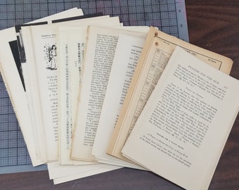 100 Book Pages, junk journal pages , Vintage book pages