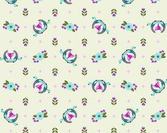 Tula Pink Slow and Steady Winner's Circle in Blue Raspberry Free Spirit cotton quilt fabric - fat quarter