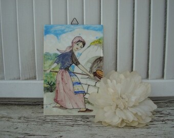 Vintage Ceramic Plaque