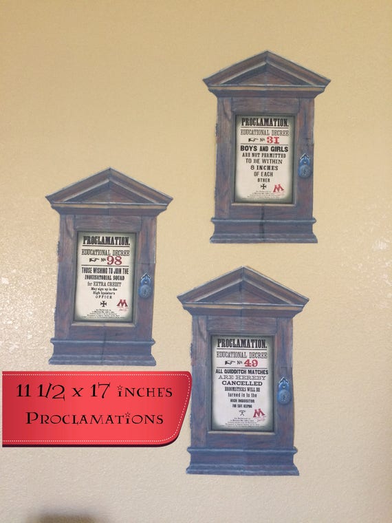 Realistic Proclamations Dolores Umbridge Educational Decree