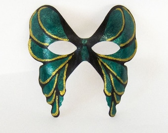 Green Glitter Butterfly Mask