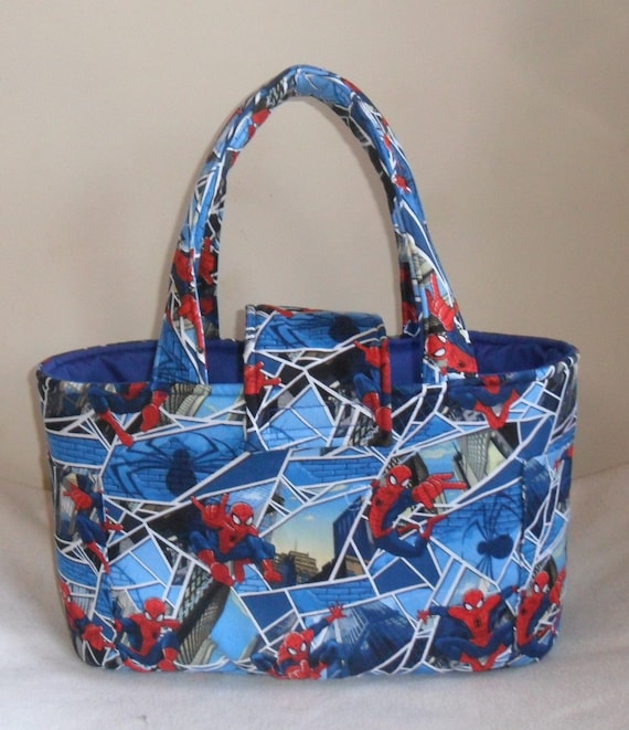 Large Marvel Comics Spiderman Diaper Bag Tote INTERIOR CHOICE