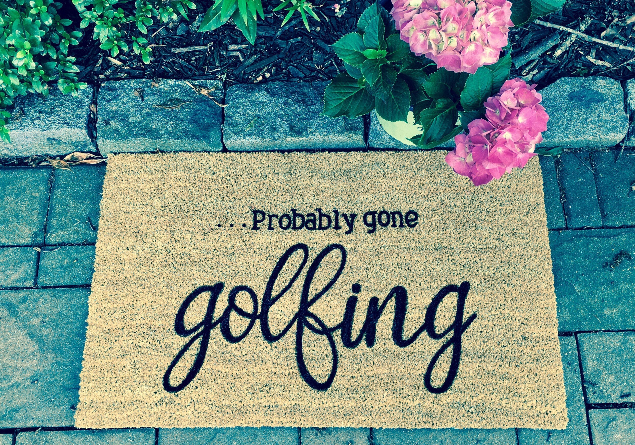 golf doormat probably gone golfing doormat Custom Golf Door
