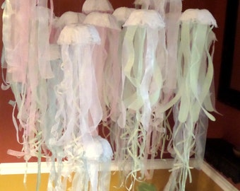 Under The Sea Party Decorations~Hanging Jellyfish~Mermaid Party Decorations~Luau Party~Kelp Seaweed~Wedding~Pirate~Beach Decorations
