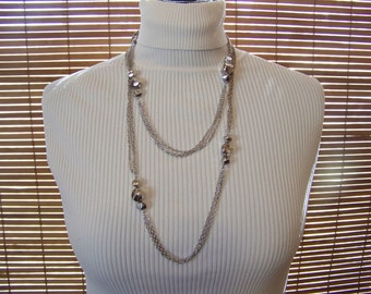 Vintage doublestrand silver necklace