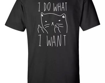 Rebel Kitty I Do What I Want T-Shirt Sz:Small-2XL