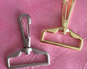 Pair (2) Large Lobster Clasp Swivel Hooks 1.5 inch 39mm