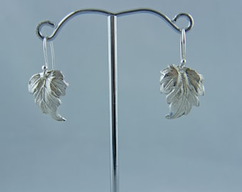 Sterling Silver Leaf Earrings