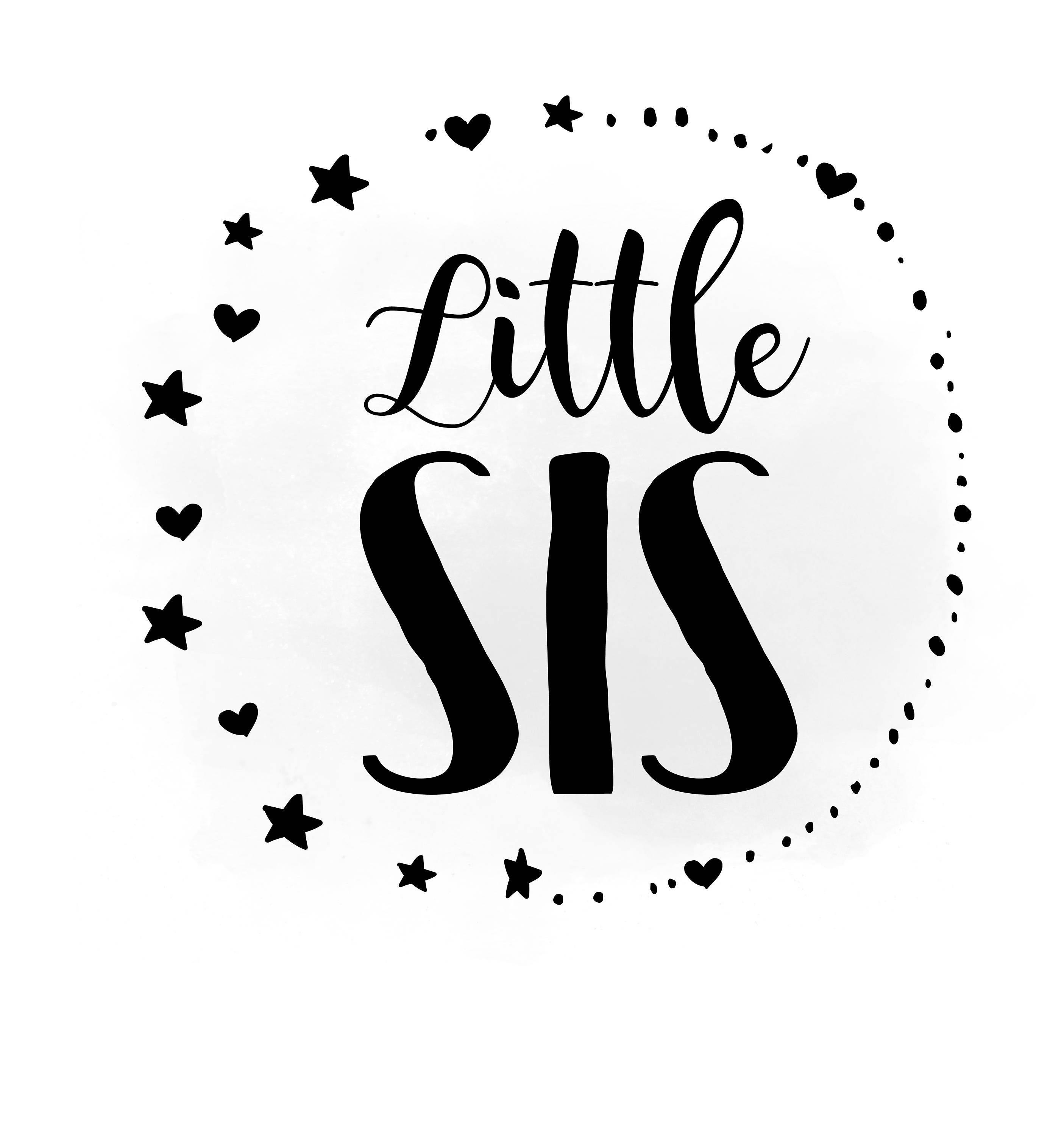 Little Sis svg clipart Little sister SVG Stars clipart SVG