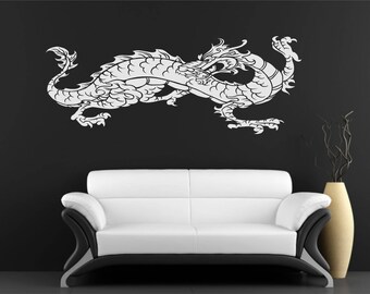 dragon wall art Chinese dragon wall Decal Vinyl Decor Nursery Decal Baby Wall Decal Art Decal Bedroom Decor Vinyl bathroom decal 003