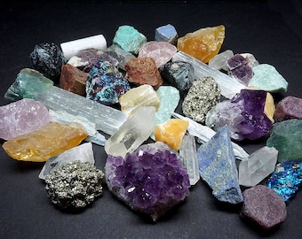 Large Stone Collection 5 Lbs Gemstones Crystals Minerals & Specimens