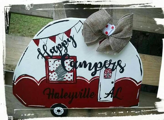 Happy campers camp sign hanger personalized