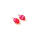 Fuchsia Agate Stone Oval Connector - Gold plated Bezel - 1 pc