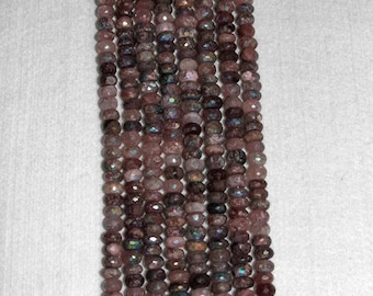 AB, AB Muscovite, Muscovite Rondelle, Faceted Rondelle, Natural Stone, Semi Precious, Natural Gemstone, Half Strand, 9mm, AdrianasBeads