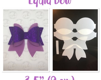 Lydia Bow Template 3.5" | Trace and Cut Template | Plastic Bow Making Template