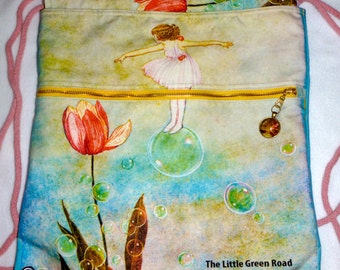 Little Green Road to Fairyland, 1922, Children's Book Art Backpack/tote Custom Print made to order