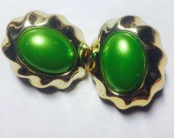 Vintage huge statement clip earrings