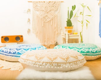 Pouf Ottoman Floor Cushion Floor Pillow Floor Cushion Seating Area Pouffe Seat Cushion Floor Pouf Meditation Cushion FILLER NOT INCLUDED