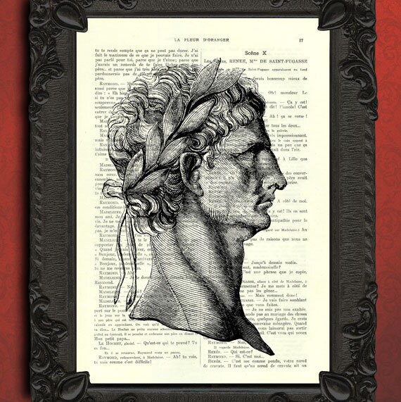 Roman Empire Print Roman Emperor With Laurel Wreath Claudius