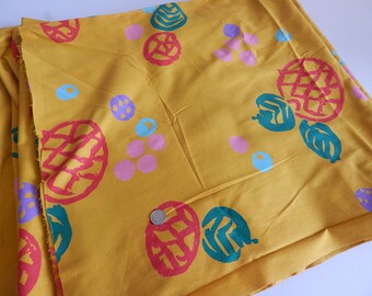 Vintage 1970s-1980s Abstract Graphic Print Fabric 36" wide x 46" long