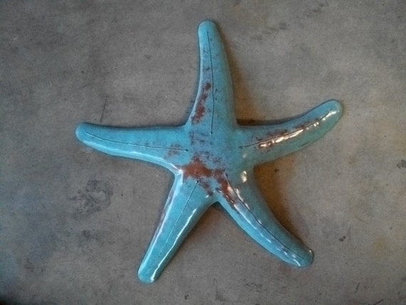 Starfish Metal Sculpture 20 x 20in Beach Coastal Tropical Art