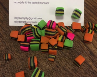 Licorice Allsorts Earring Studs