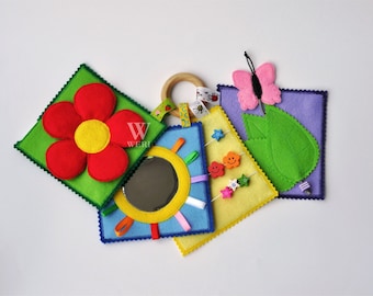 Baby's First Quiet Book/ Mini Quiet Book/ Busy Book/ Activity/ Montessori/ Fabric Book/ Travel Toy