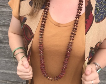 40" Oxblood Chunk Necklace
